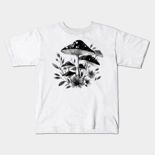 Minimalistic Mushrooms Kids T-Shirt